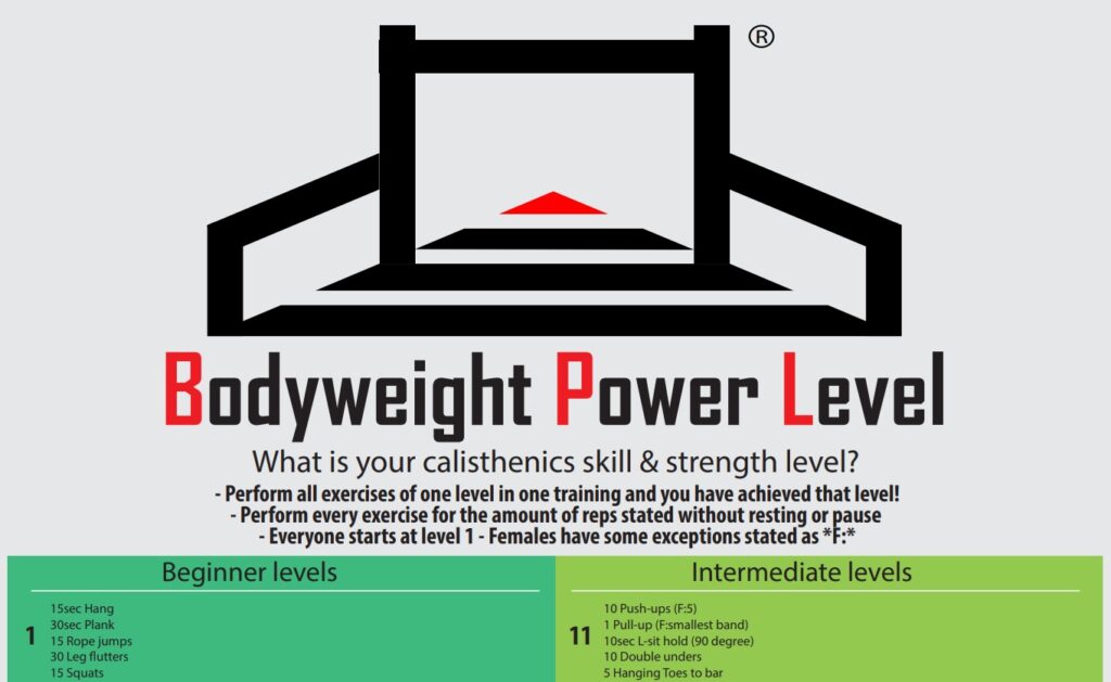 Bodyweight Power Level calisthenics education